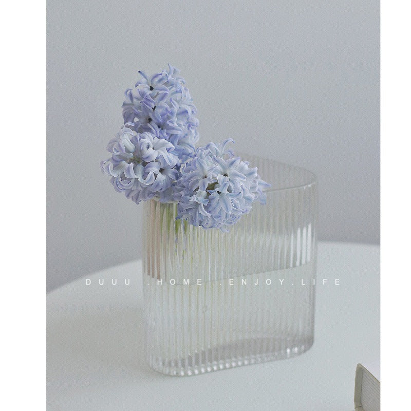 Green Elegant Plant Flower Glass Vase