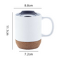 400ml matte stoneware multi colour customized logo tea coffee ceramic mug with natural cork base