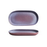 Elegant 30.4cm Divinity Purple Serving Flat Plates, Set of 4 - Luxury Crackle Glaze Ceramic, Sustainable, Perfect for Home, Hotel, Restaurant