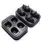 Custom Eco-friendly 37 grids round silicone ice cube tray mold with lid ice ball Maker Black