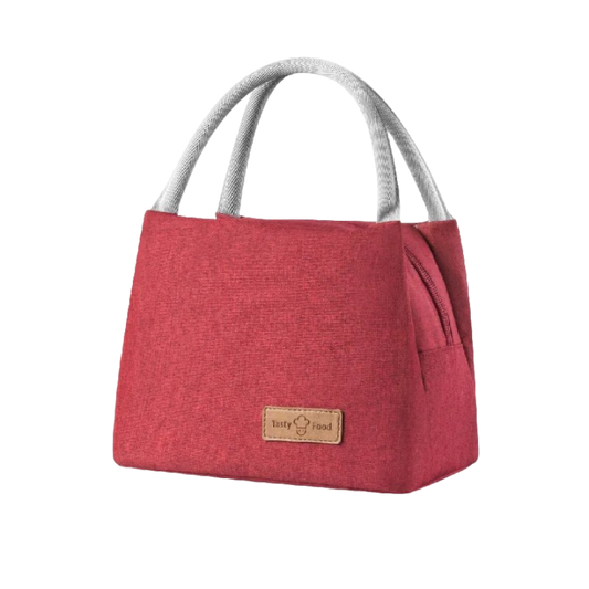 Large Red Bento Bag for Outdoor Picnics and Lunches - Insulated Oxford Cloth Thermal Bag, Waterproof, 600D Material