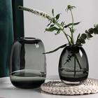 Black Elegant Designer Contemporary Centerpiece Flower Elegant Glass Vase