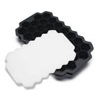 Custom Eco-friendly 37 grids round silicone ice cube tray mold with lid ice ball Maker Black