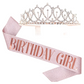 Elegant Crown and Sash Set - Perfect for Birthdays, Bachelorette Parties, and Special Celebrations - Stylish and Comfortable Design for the Bride-to-Be, Birthday Queen, or Pageant Winner