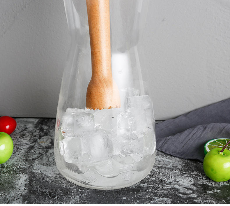 Bar Cocktail Shaker Set - Mint Muddler Wood, Wine Mixing Stick, Cocktail Muddler, and Ice Crusher Hammer - Essential Bartender Tools for Mixing, Muddling, and Crushing - Perfect Barware for Home or Professional Use