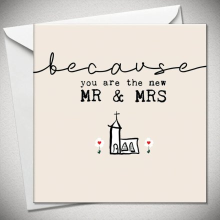 New Mr & Mrs Card, 15cm