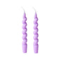 Decorative Tapered Twisted Purple Candle - Set of 2 Elegant Candles for Home Decor - Perfect for Creating a Cozy, Ambient Atmosphere in Dining Rooms, Events, or Special Occasions