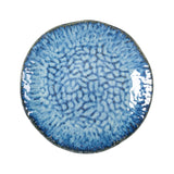 Ocean Blue 20cm Embossed Round Plate – Stylish Ceramic Plate with a Textured Ocean Blue Design – Ideal for Serving Appetizers, Small Meals, or Desserts – Perfect for Adding a Vibrant Touch to Your Tableware Collection