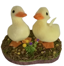 Duckling Scene – Charming Decorative Figurine featuring Adorable Ducklings – Perfect for Spring, Easter, or Seasonal Home Décor, Ideal for Creating a Whimsical and Nature-Inspired Atmosphere