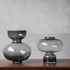 Round Green Home Decor European Art Transparent Wholesale Glass Vase