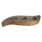 Rustic Glow Wooden Tealight Holder 33cm - Handcrafted Table Decor for Ambient Lighting