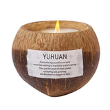 Coconut Candle - Natural Scented Soy Wax Candle in Coconut Shell Holder for Aromatherapy and Home Decor