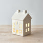 Dainty White House T-light Holder, 15cm