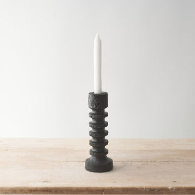 Wooden Candle Pillar, 15cm