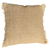 Linen Cushion with Fringes 45.7x45.7cm - Elegant Decorative Pillow with Fringe Details - Soft and Durable Linen Material - Perfect for Sofas, Chairs, and Beds - Versatile Cushion for Any Room