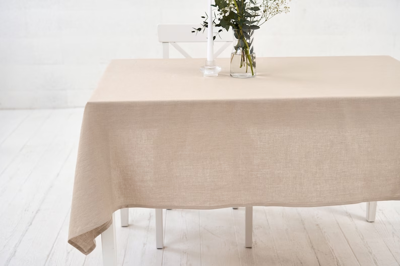 100% Cotton Pastoral Tablecloth 130x250cm Apricot