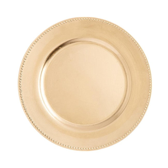 Modern Opulence Stainless Steel Charger Plate Gold - Elegant Dining Table Decor Accent