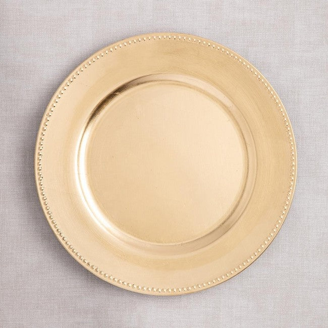 Modern Opulence Stainless Steel Charger Plate Gold - Elegant Dining Table Decor Accent