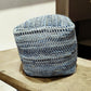 TEXTURED Denim Pouf 40x40x40CM - Stylish, Durable, and Versatile Pouf for Seating, Footrest, or Decorative Accent in Any Room