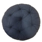 Solid Circular Chair Pad 40x5cm - Comfortable Cotton Charcoal Grey Cushion for Stylish and Supportive Seating