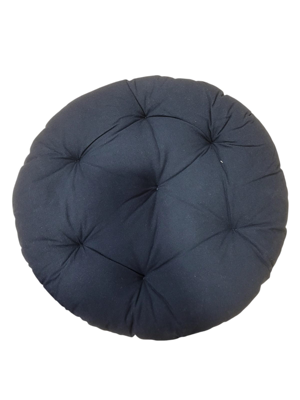 Solid Circular Chair Pad 40x5cm - Comfortable Cotton Charcoal Grey Cushion for Stylish and Supportive Seating