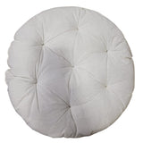 Solid Circular Chair Pad 40x5cm - Comfortable Cotton White Cushion for Stylish and Supportive Seating