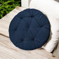 Solid Circular Chair Pad 40x5cm - Comfortable Cotton Charcoal Grey Cushion for Stylish and Supportive Seating