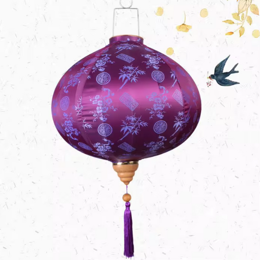 40cm,purple  circular  Silk Lantern