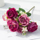 Garden Rose Dusty Rose 50 cm - Realistic Artificial Rose Stem with Elegant Dusty Rose Blooms - Perfect for Floral Arrangements, Bouquets, Wreaths, and Home Décor - Long-Lasting and Low Maintenance