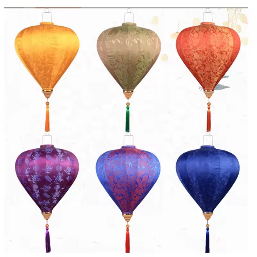 40cm,blue Diamond Silk Lantern