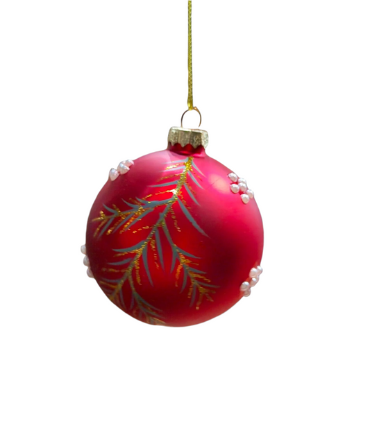 Gilded Branch Ornament – A stunning gold leaf bauble that adds elegance and luxury to your festive decor. Perfect for enhancing your Christmas tree with a sophisticated, nature-inspired design.