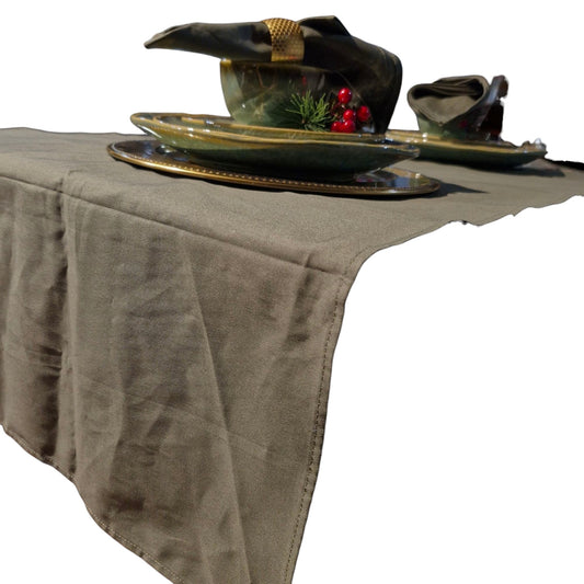 VASAI Light Grey Table Cloth, 160x160cm, 100% Cotton - Elegant Dining Essential for Every Occasion