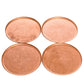 Copper Glow Set of 4 Coasters - Handmade, Vintage-Inspired Table Decor, Perfect for Protecting Surfaces with a Stylish Touch, Elegant and Durable Design for Any Home or Special Occasion