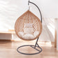 Folding Egg Chair - Rattan Wicker Garden Hammock - Patio Outdoor Swing with Metal Stand - Comfortable Hanging Lounge Chair for Relaxation and Outdoor Living