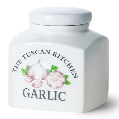Tuscan Kitchen Porcelain Square 500ml Garlic Cannister