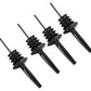 Premium Black Oil & Wine Pourer Set of 4 - Metal, Sustainable, Fits Most Bottles - Stainless, Rose Gold, Gold - With Metal Cap for Dust & Bug Protection