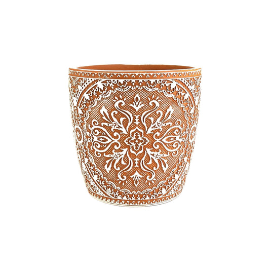 GOLD CIRCLE CERAMIC FLOWERPOT