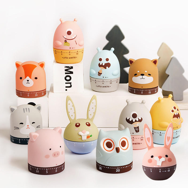 Kitchen timer baking alarm clock cartoon cute time manager reminder mechanical countdown timer