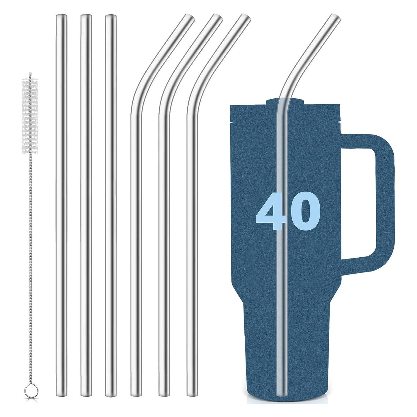 Reusable Bending Metal Drinking Straws for Party Fruit Juice, Milk, Cocktail and Cold