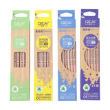 Qicai Nature Wood Pencil with Eraser Set