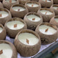 Coconut Candle - Natural Scented Soy Wax Candle in Coconut Shell Holder for Aromatherapy and Home Decor