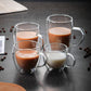 Bullet Glass doubled walled cups 250ml