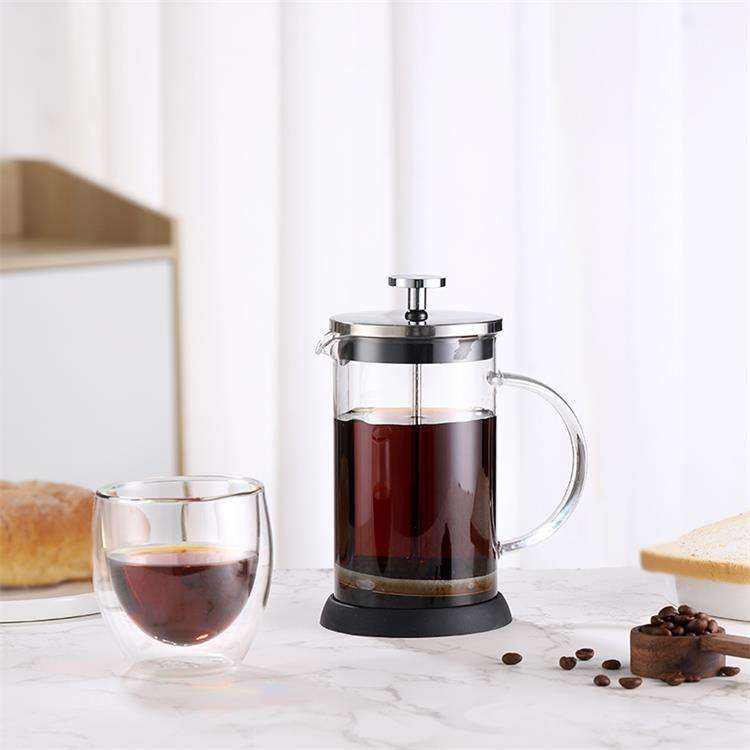 1000ml mini manual high borosilicate glass with lid French press coffee maker