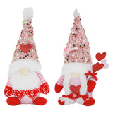 Pink Couple valentine gnomes doll Sequins valentines day