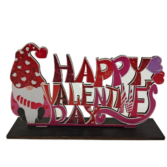 wooden decoration new love heart Cupit kiss me party creative wood valentines gnomes ornaments