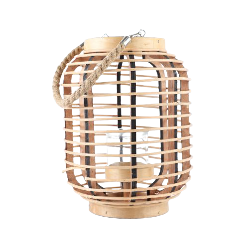 Lantern Decorative Rattan Lamp Handwoven Rattan Candlestick Candle Lantern