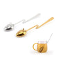 Strawberry Shape Stainless Steel Tea Steeper With Z-Shape Handle Gold