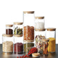 300ml Cylinder storage jar with bamboo lid