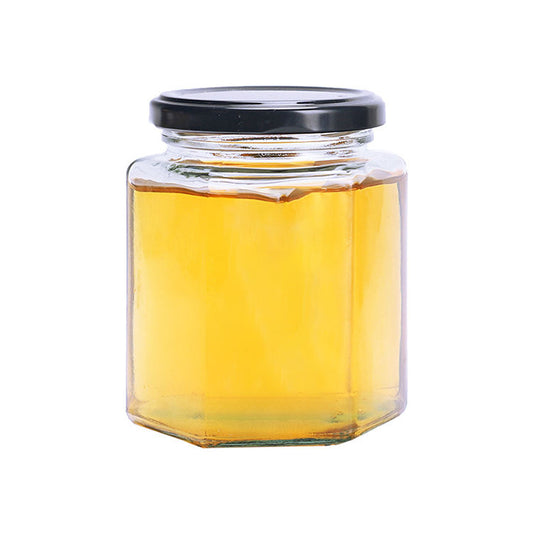 85ml Hexagonal Empty Clear Glass Canning Jar Storage Pickle Jam Jelly Container Honey Bottle