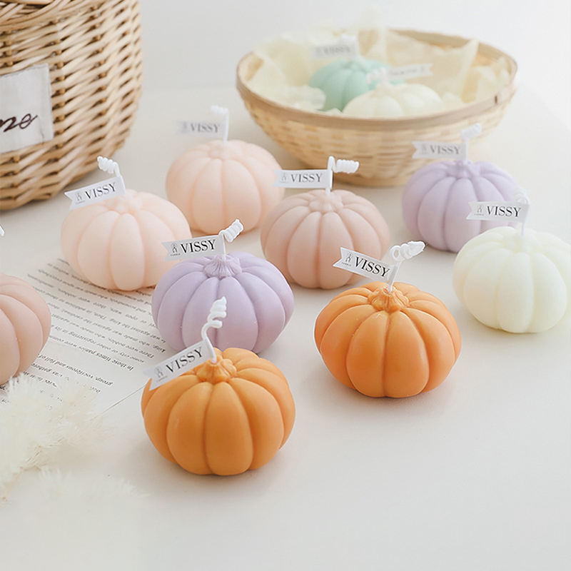 Creative Pumpkin Candle Handmade Scented Candle Halloween Decorations Candle Gift Props Home Decor